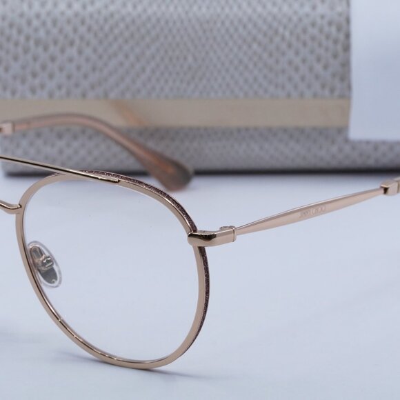 Jimmy Choo JC230 0EYR 00 Round Eyeglasses - Gold Pink - Picture 3 of 8